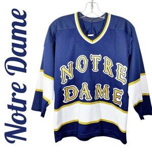 BAUER NOTRE DAME FIGHTING IRISH NCAA HOCKEY JERSEY Blue, White Gold, Size Medium